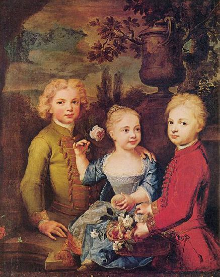 Balthasar Denner Drei Kinder des Ratsherrn Barthold Hinrich Brockes China oil painting art